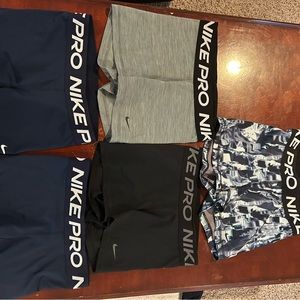 5 Pairs of Nike Pro Shorts